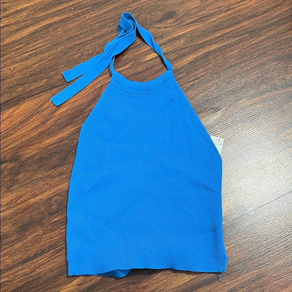 Zara Vibrant Blue Halter Tank Top